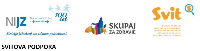 Logotipi: NIJZ, Skupaj za zdravje in Svit