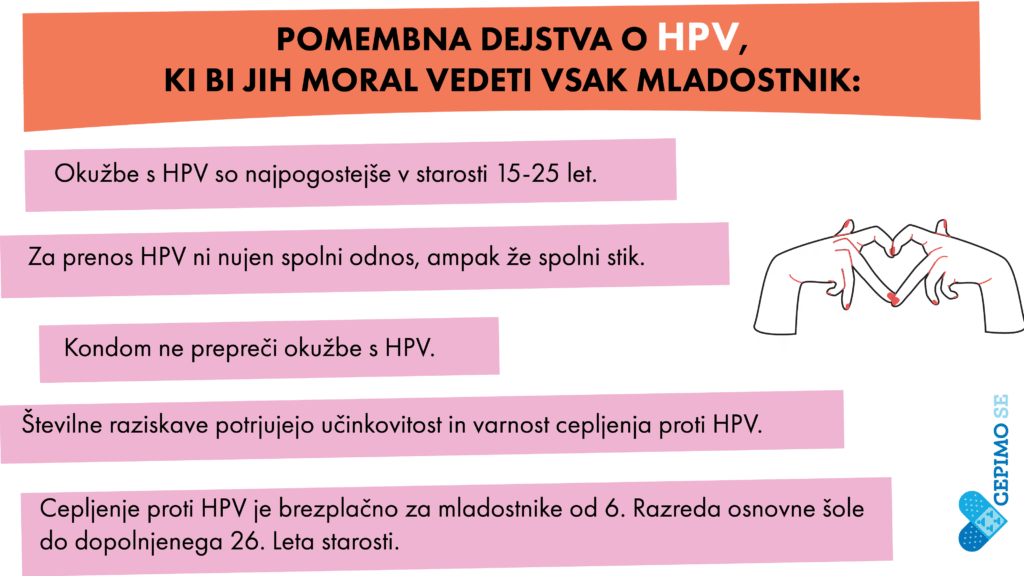 pomembna dejstva o HPV, ki bi jih moral vedeti vsak mladostnik + cepljenje proti HPV